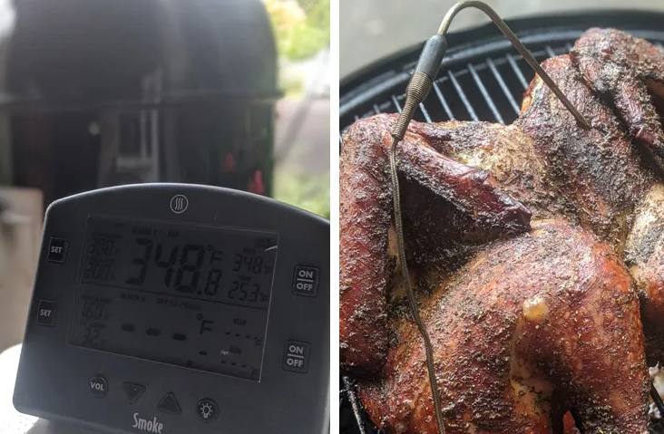 barbecue thermometer setup