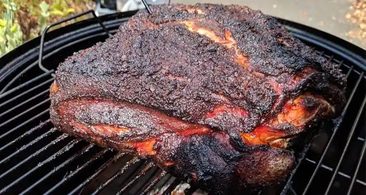 pork butt on a smoker