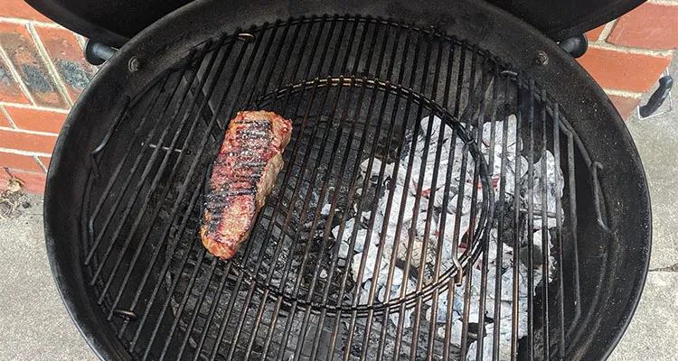 Chicken piece on a grill