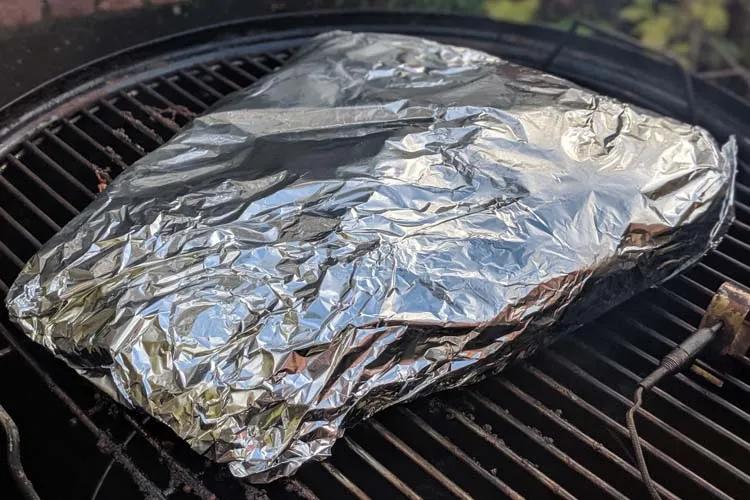 brisket wrapped in foil