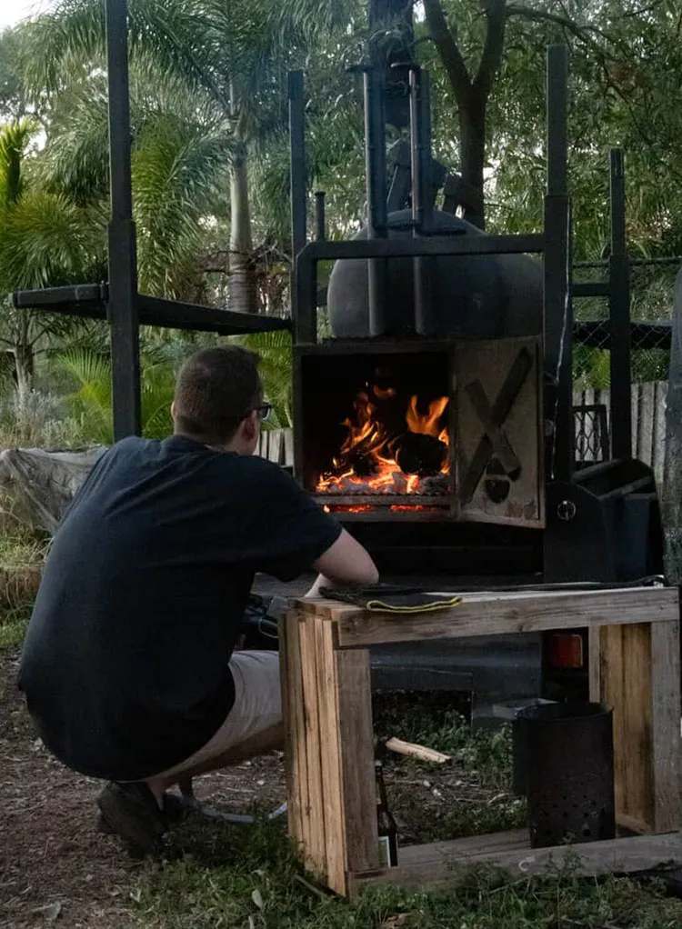 managing fire on offset smoker