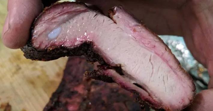 smoked meat’s surface